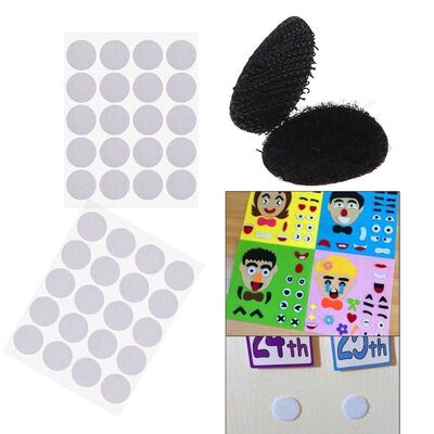 JANYUN Self Adhesive Dots,3/4" (20mm) 0.79inch Diameter White Sticky Back Dots Hook and Loop Dots Circle Dots Stickers Tapes Tapes for Classroom Home Office(300)