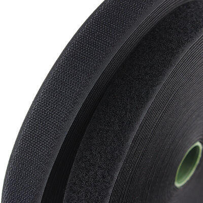 Wholesale nylon Velcro, black hook and loop fasteners, for clothing and luggage, 1.6CM-20cm male and female buckles, in stock