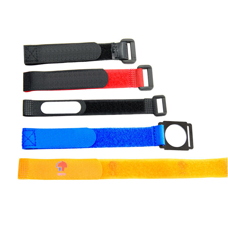 Colorful cable ties with reusable and releasable buckles for organizing and tidying data cables and wires